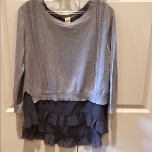 Gray Layered Anthropology Sweater